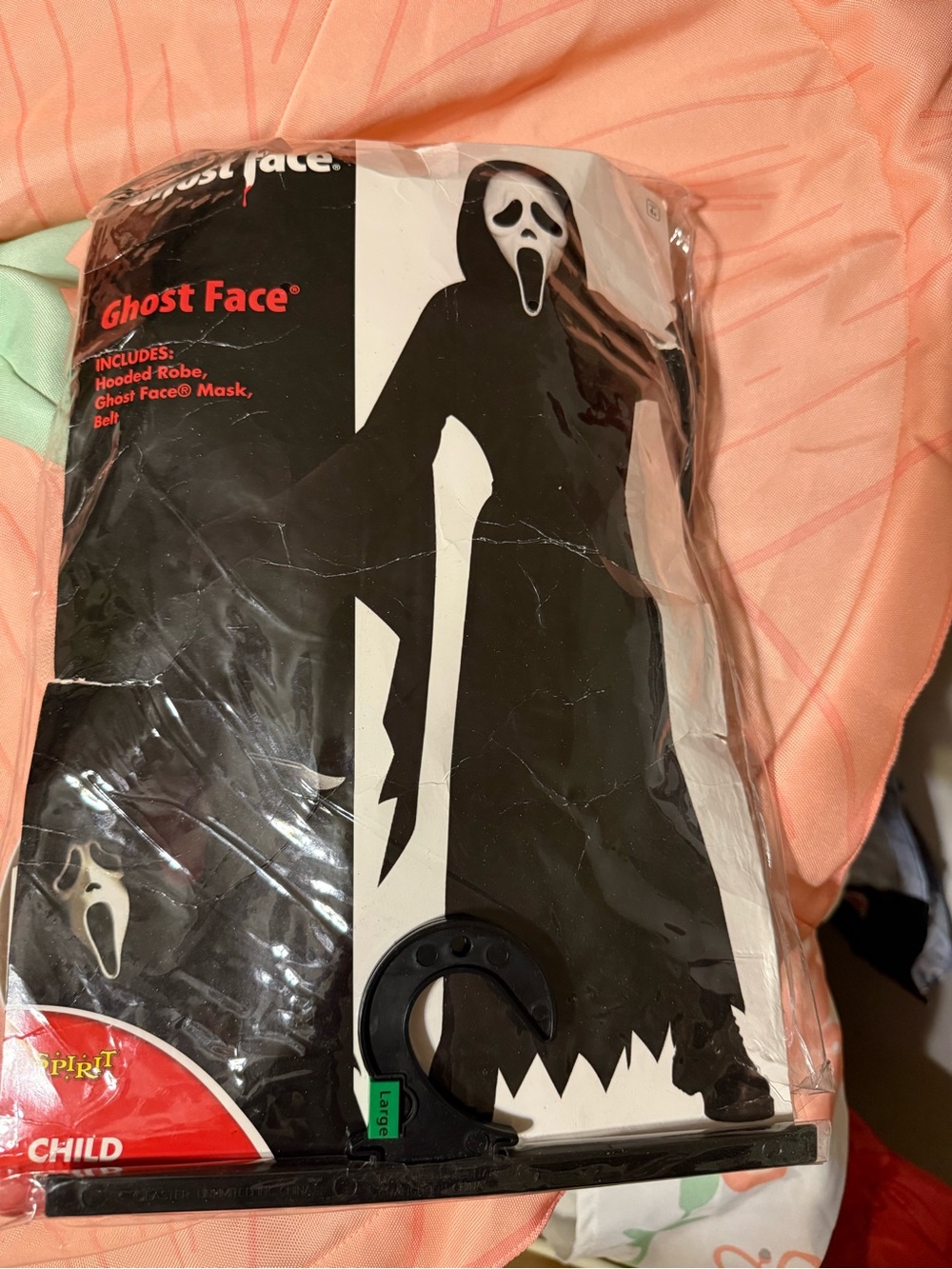 Spirit Ghost Face Kids Hooded Costume - Black